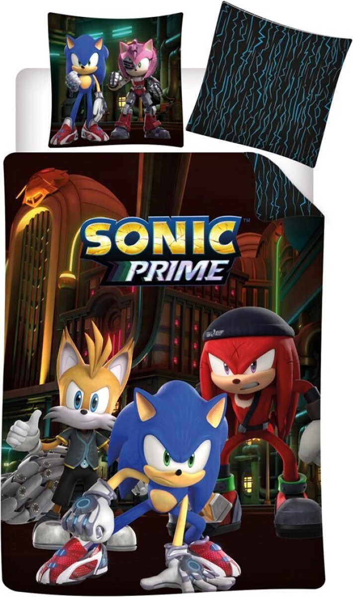 Sonic Prime - 1 Persoons Dekbedovertrek (140x200) afbeelding