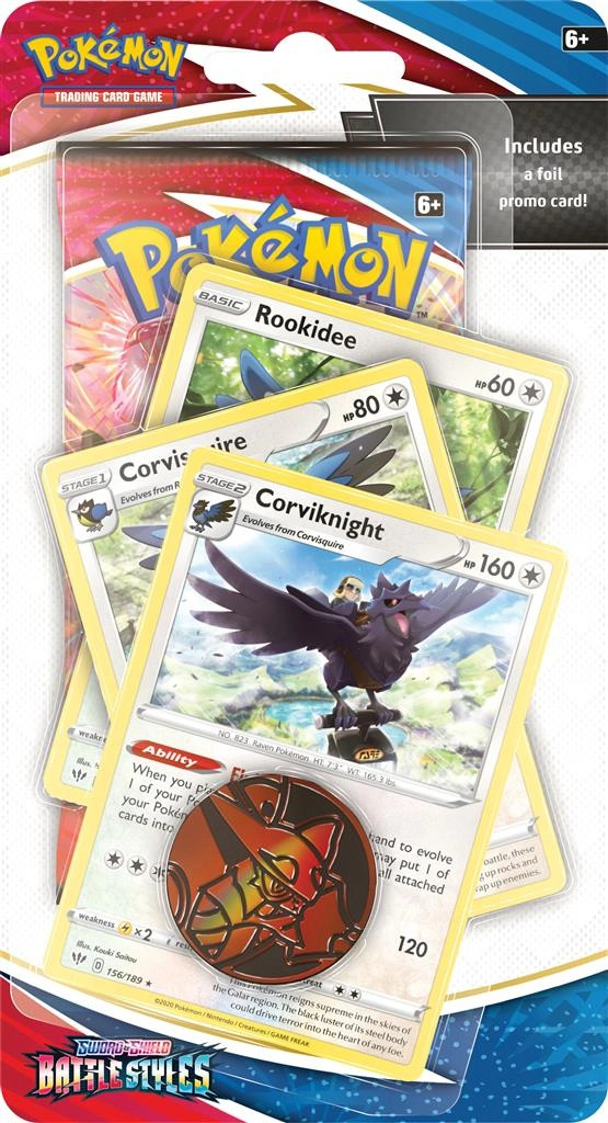 Pokemon TCG Sword & Shield Battle Styles Premium Check Lane - Corviknight