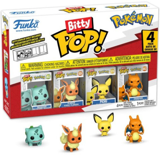 Pokémon Funko Bitty Pop! 4-Pack Bulbasaur / Flareon / Pichu / Charizard