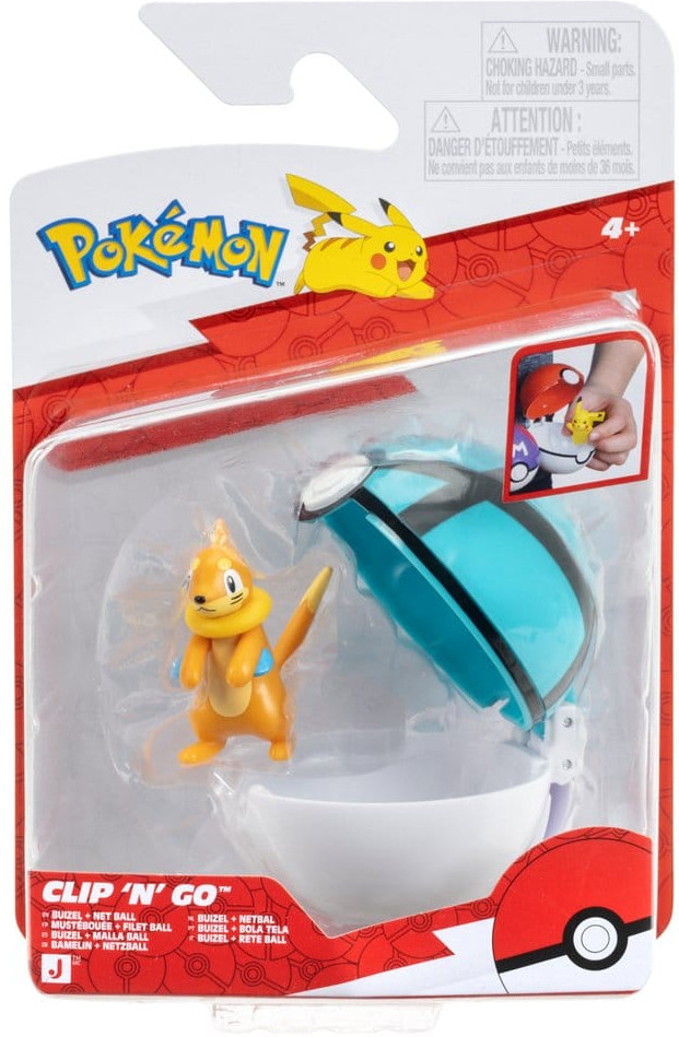 Pokemon Figure - Buizel + Net Ball (Clip 'n' Go)