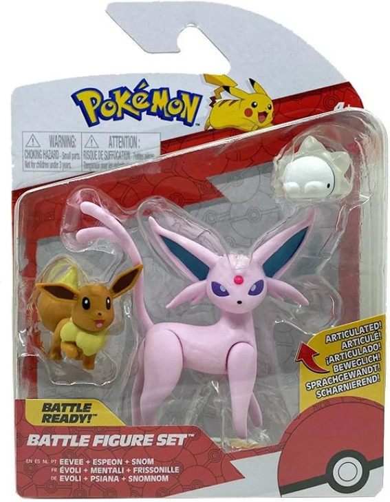 Pokemon Battle Figure 3-Pack - Eevee, Espeon, Snom