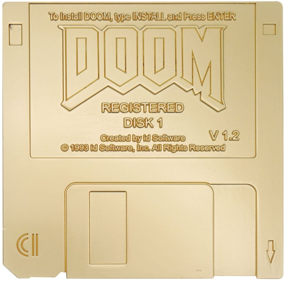Doom Replik Floppy Disk - Golden Plated (Limited Edition)
