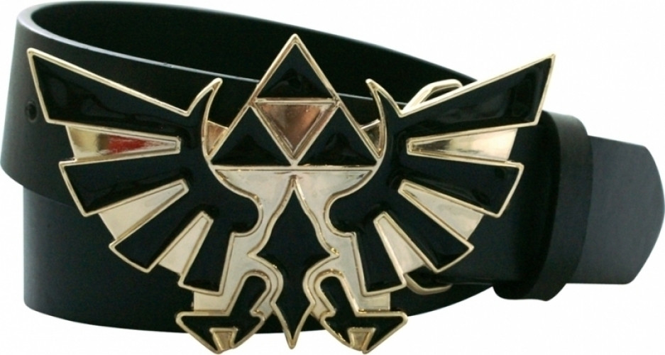 Image of Zelda Golden Logo Belt Buckle + Belt