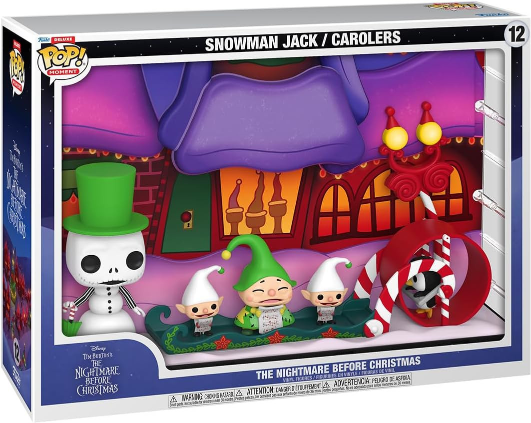 Nightmare Before Christmas Funko Pop! Moment Deluxe Vinyl: Snowman Jack / Carolers afbeelding