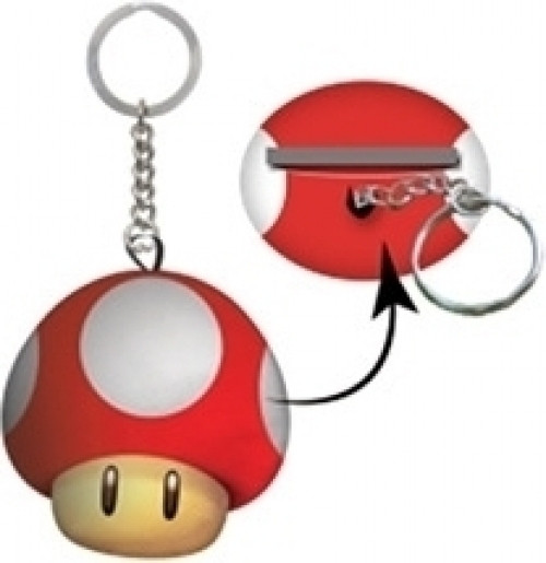Image of Super Mario Pluche Storage Keychain - Super Mushroom