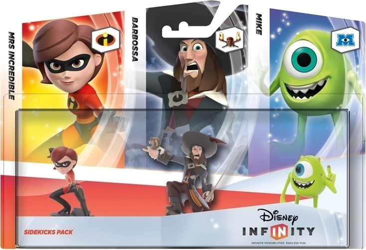 Disney infinity sidekicks barbossa mike mevrouw incredible 3ds + wii + wii u + ps3 + xbox 360