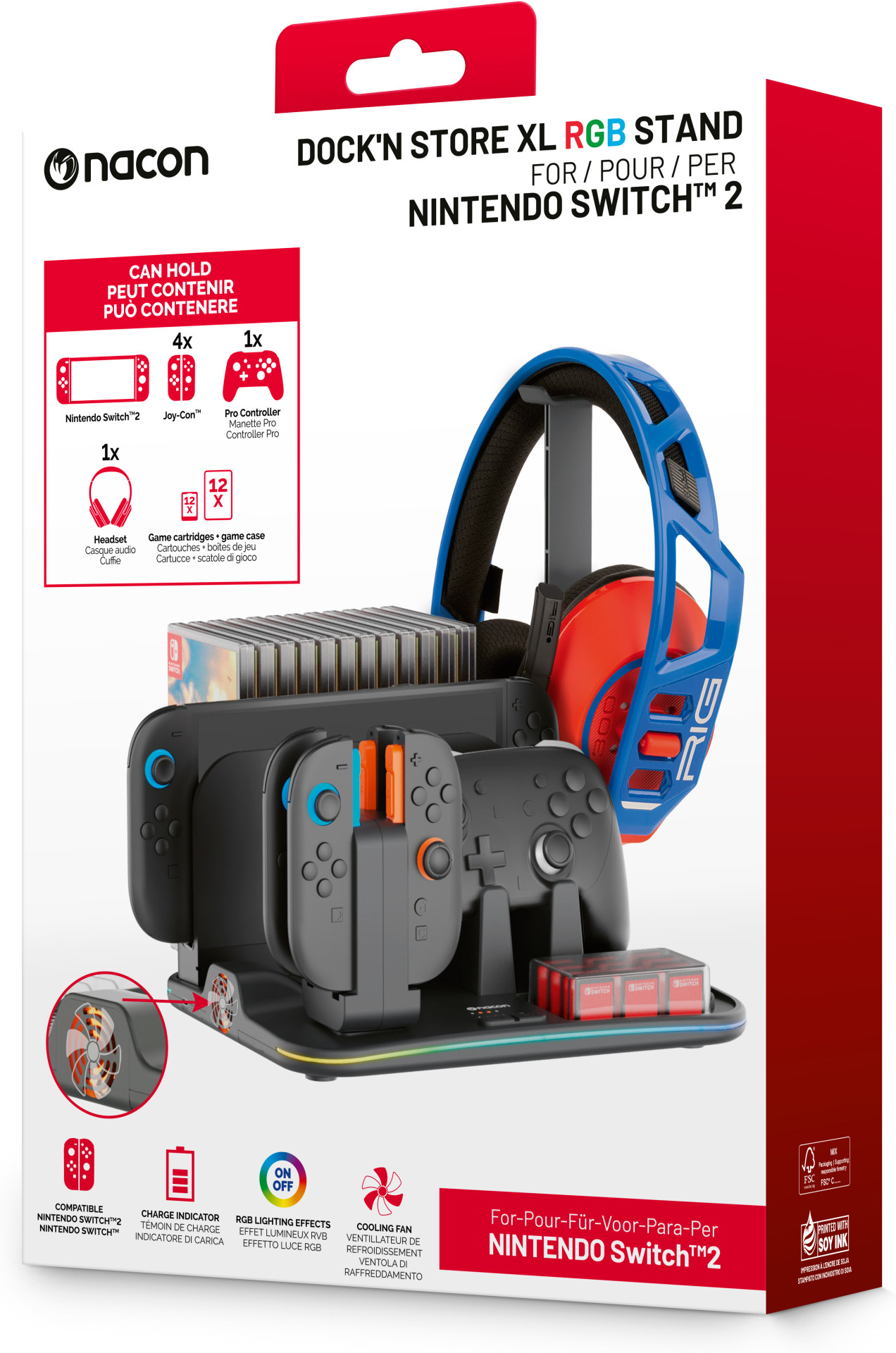 Nacon Storage Dock with Charger & Cooling Fan afbeelding