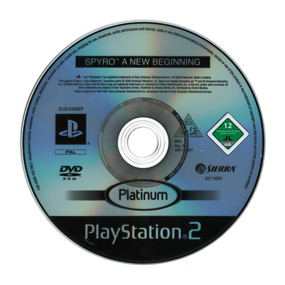 The Legend of Spyro a New Beginning (platinum)(losse disc)