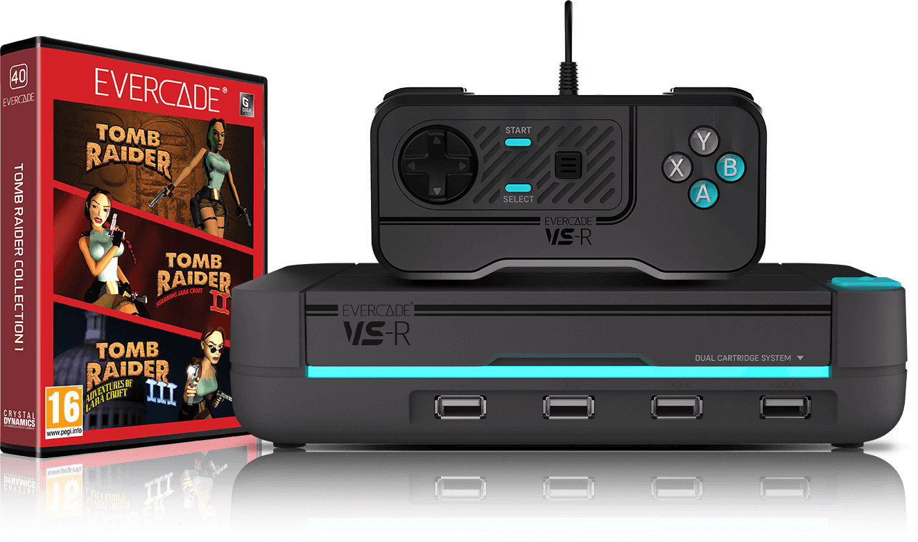 Evercade VS-R Home Console + Tomb Raider Collection 1