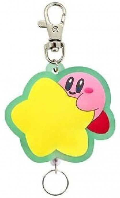 Kirby Rubber Reel Keychain - Warp Star Kirby
