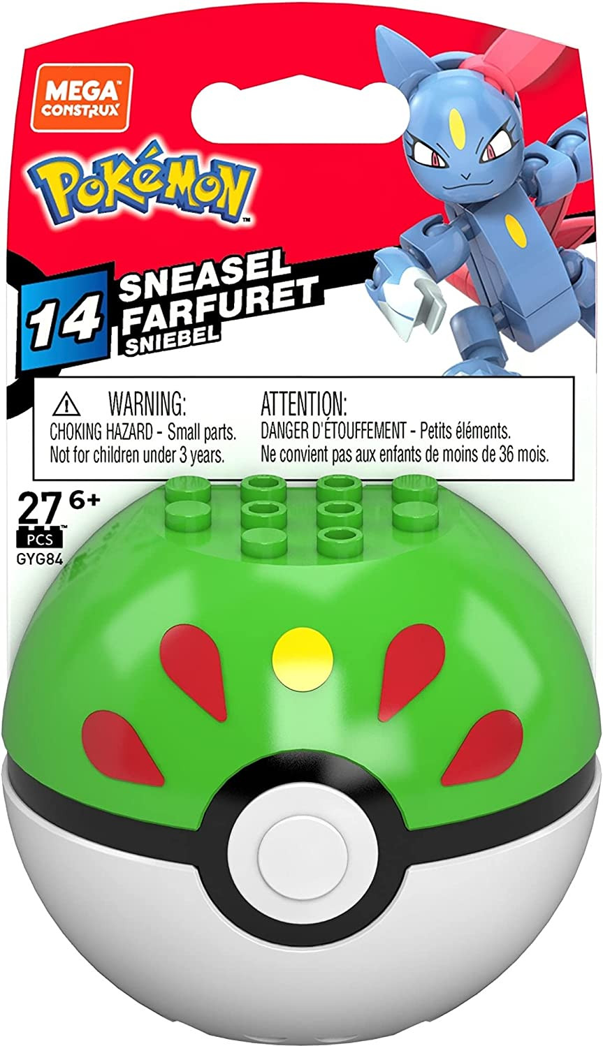 Mega Construx Pokemon - Sneasel in Friend Ball