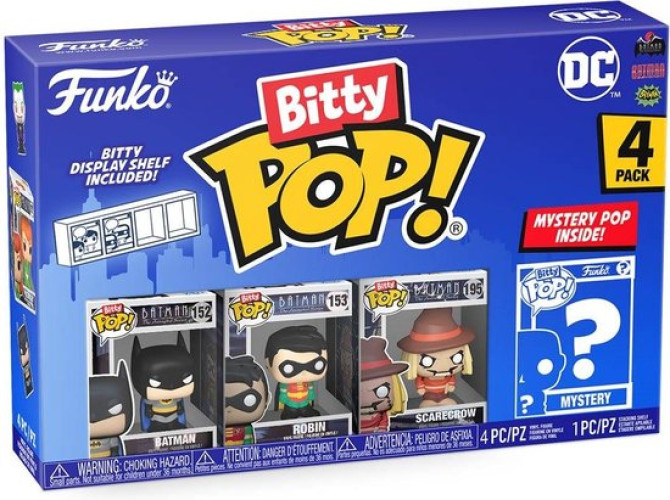 DC Funko Bitty Pop! 4-Pack: Batman / Robin / Scarecrow afbeelding