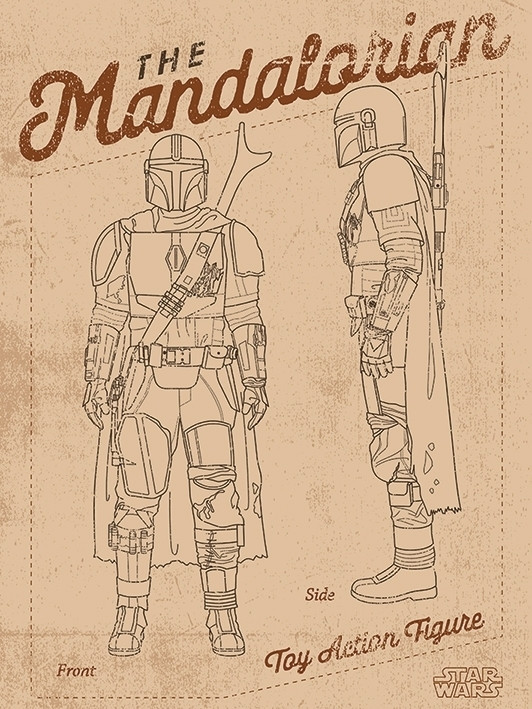 Star Wars the Mandalorian Canvas - Action Figure (40x30cm) kopen?