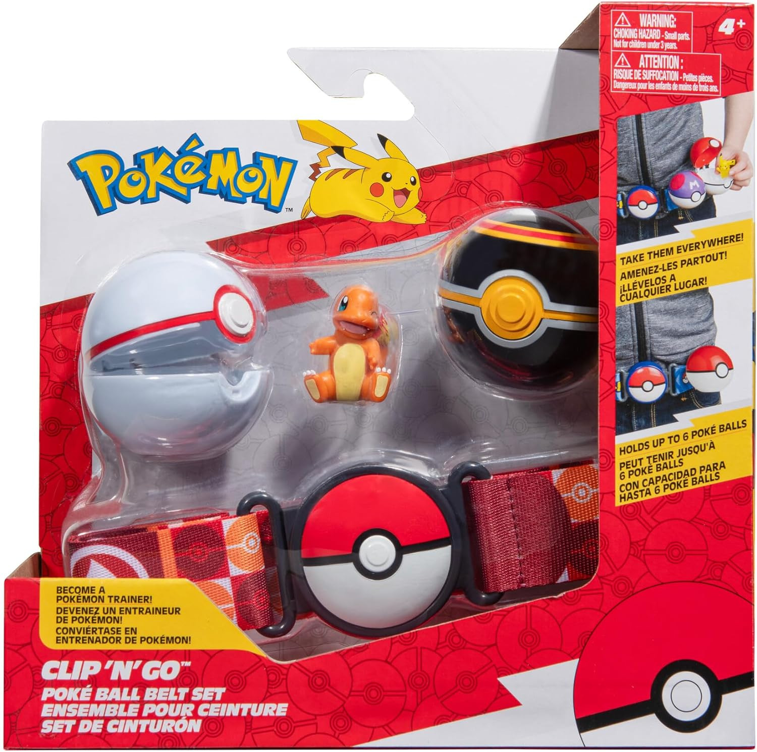 Pokemon Clip 'N Go Poke Ball Belt (Charmander + Luxury Ball & Premier Ball)