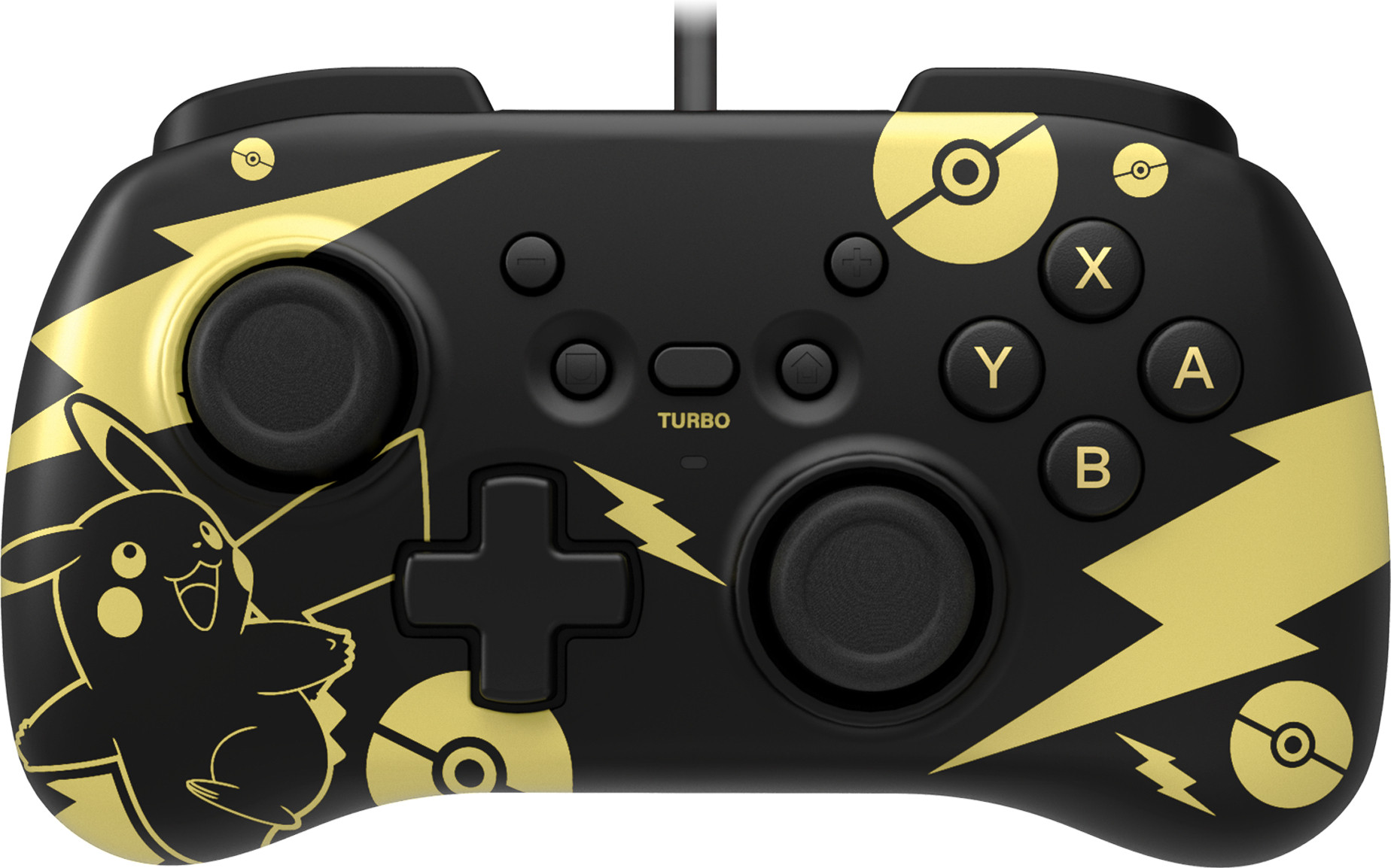 Hori Wired Mini Controller - Pikachu Black & Gold