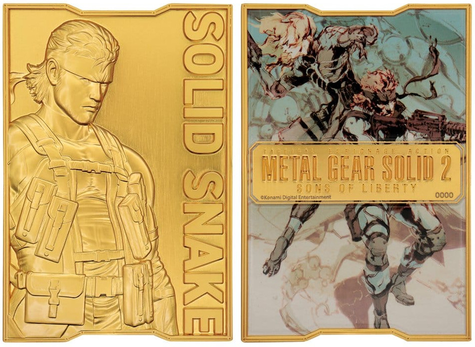 Metal Gear Solid 2 24K Gold-Plated Ingot - Snake (Limited Edition)