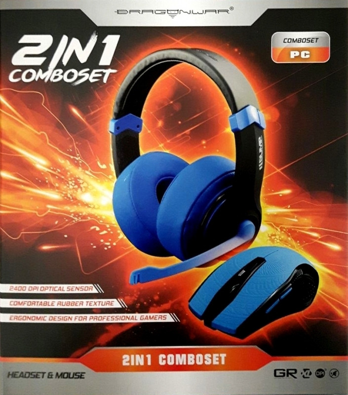 Image of Dragon War Mouse + Headset 2in1 Comboset (Blauw)