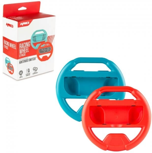 KMD Joy-Con Racing Wheels Dual Pack (Blue/Red)