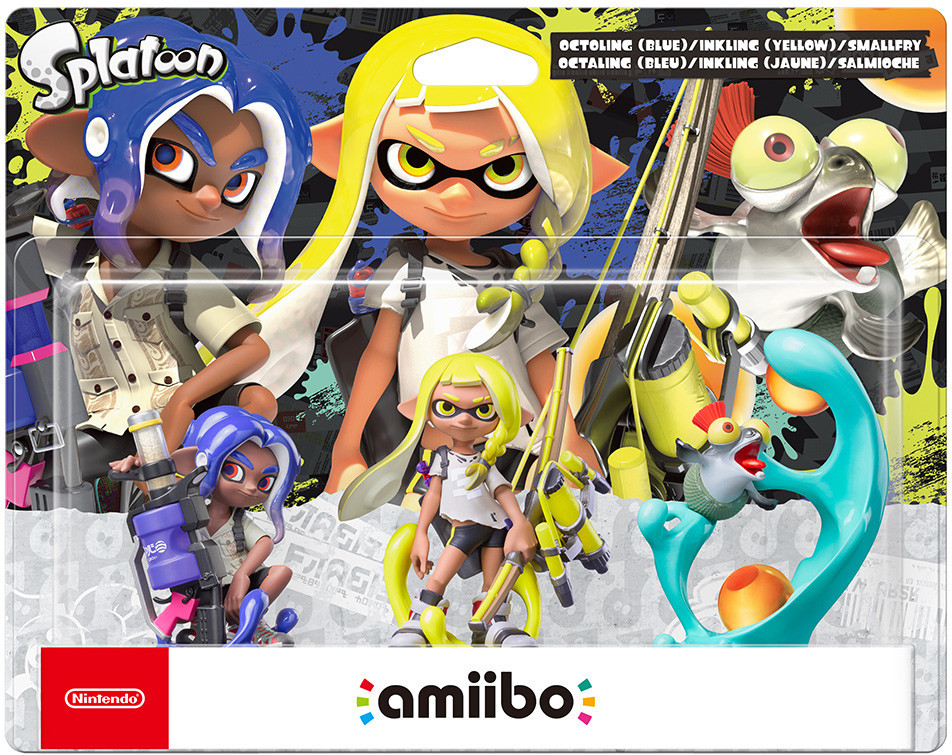 Amiibo Splatoon 3-Pack (Octoling Blue/Inkling Yellow/Smallfry) afbeelding