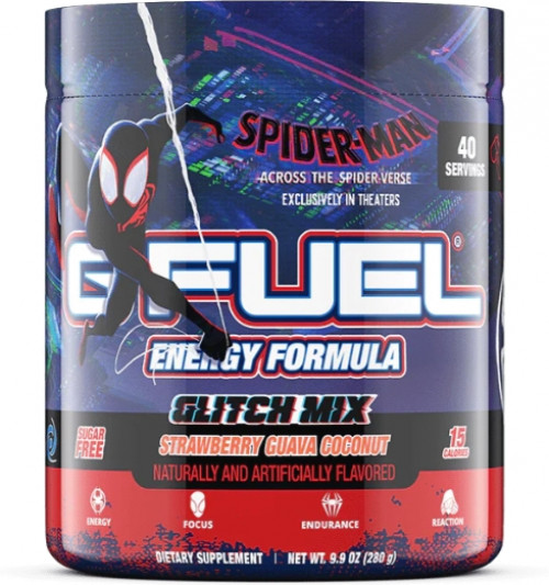 GFuel Energy Formula - Spider-Man Across the Spider-Verse Glitch Mix Tub