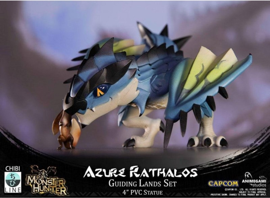 Monster Hunter Animegami Chibi Figure - Azure Rathalos