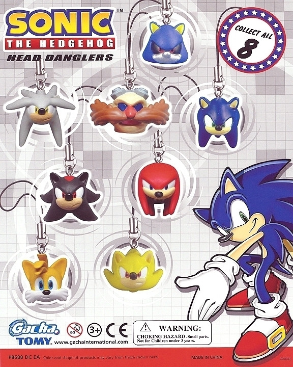 Image of Sonic the Hedgehog Head Dangler Gashapon