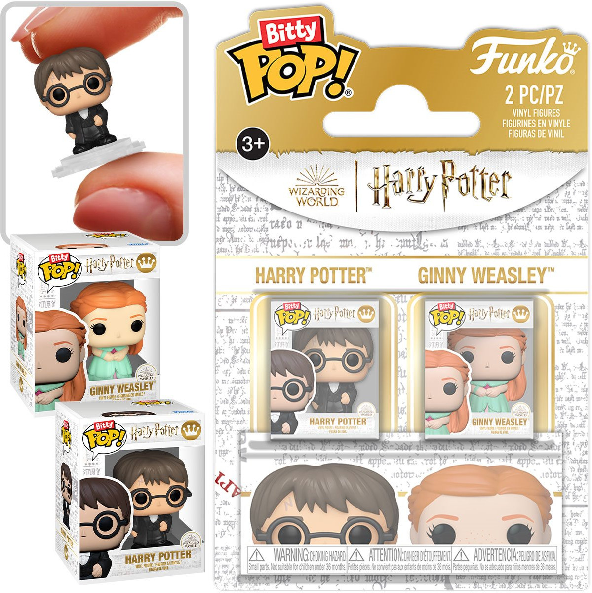 Harry Potter Funko Bitty Pop! 2-Pack: Harry Potter & Ginny Weasley afbeelding