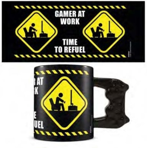 Shaped Mug - Gamer at Work, Time to Refuel