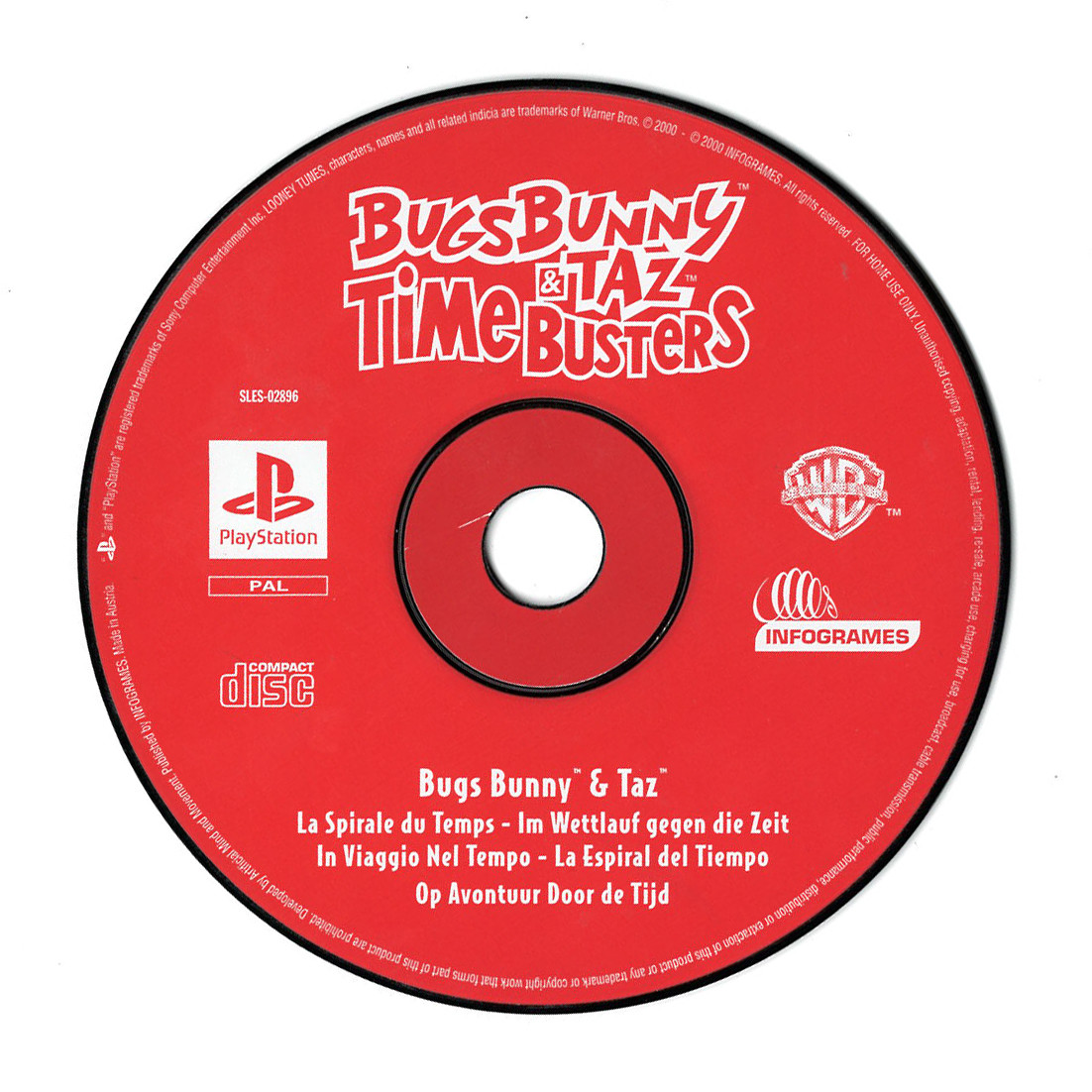 Bugs Bunny en Taz Op Avontuur Door De Tijd (losse disc)