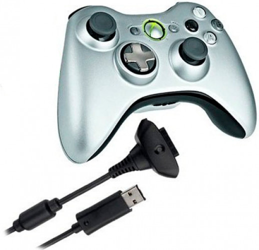 Image of Wireless Gamepad (Silver) with Play and Charge Kit