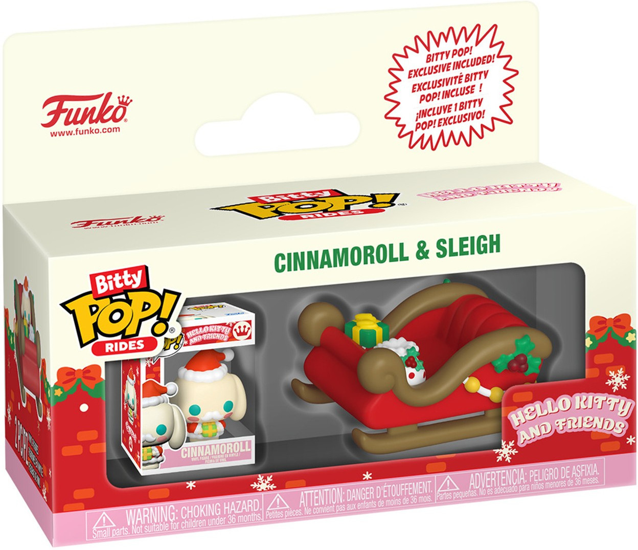 Hello Kitty & Friends Funko Bitty Pop! Rides - Cinnamoroll & Sleigh