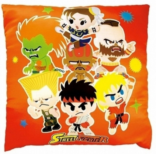 Image of Street Fighter Square Pillow (Orange)