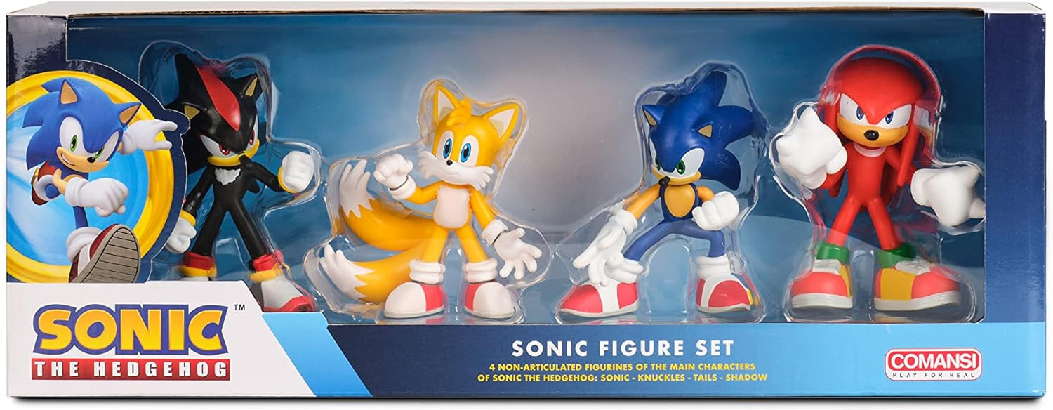 Sonic The Hedgehog Figure Set - Shadow, Tails, Sonic & Knuckles afbeelding
