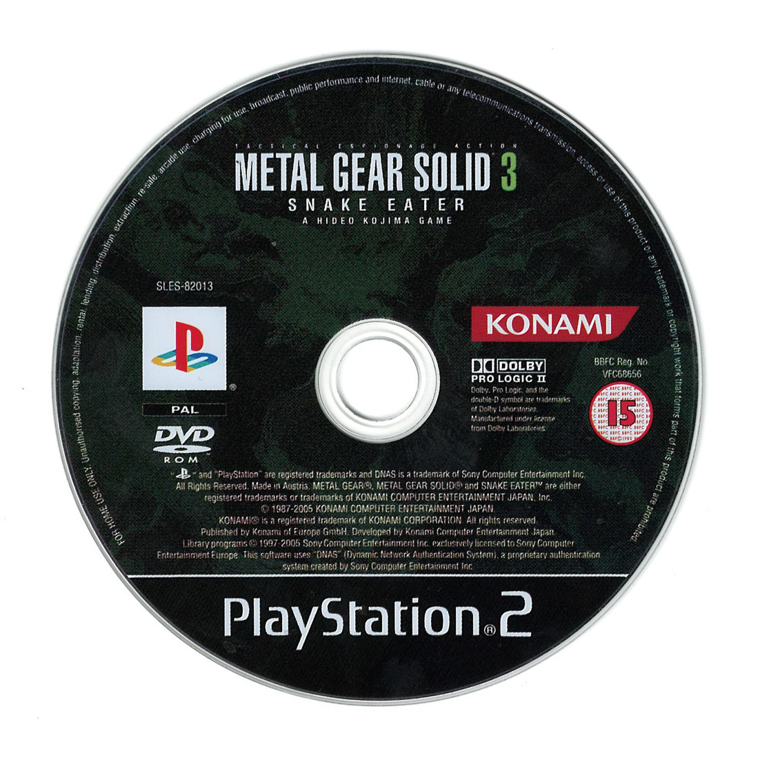 Metal Gear Solid 3 Snake Eater (losse disc)