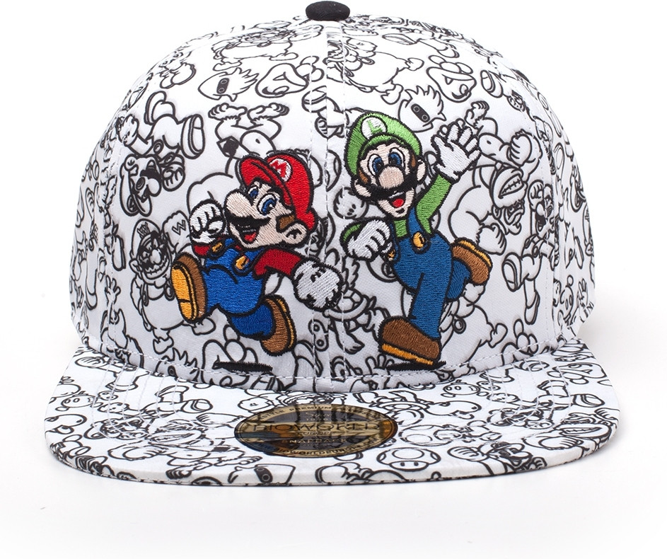 Difuzedbioworld Super Mario Marioluigi Screen Print 2D Embroidery Snapback difuzedbioworld kopen in de aanbieding