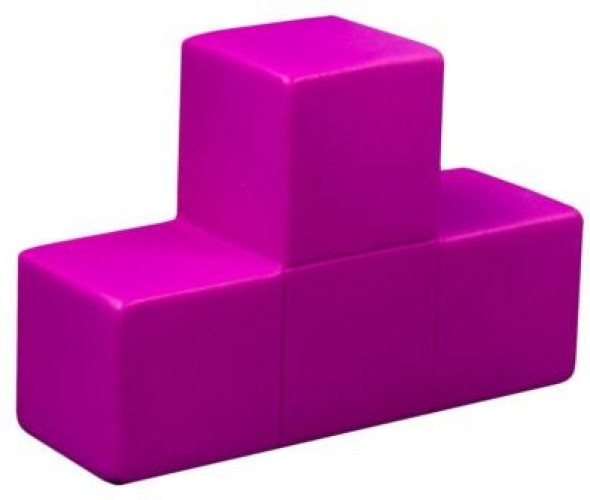 Tetris - Paarse T vorm - anti-stress knijper