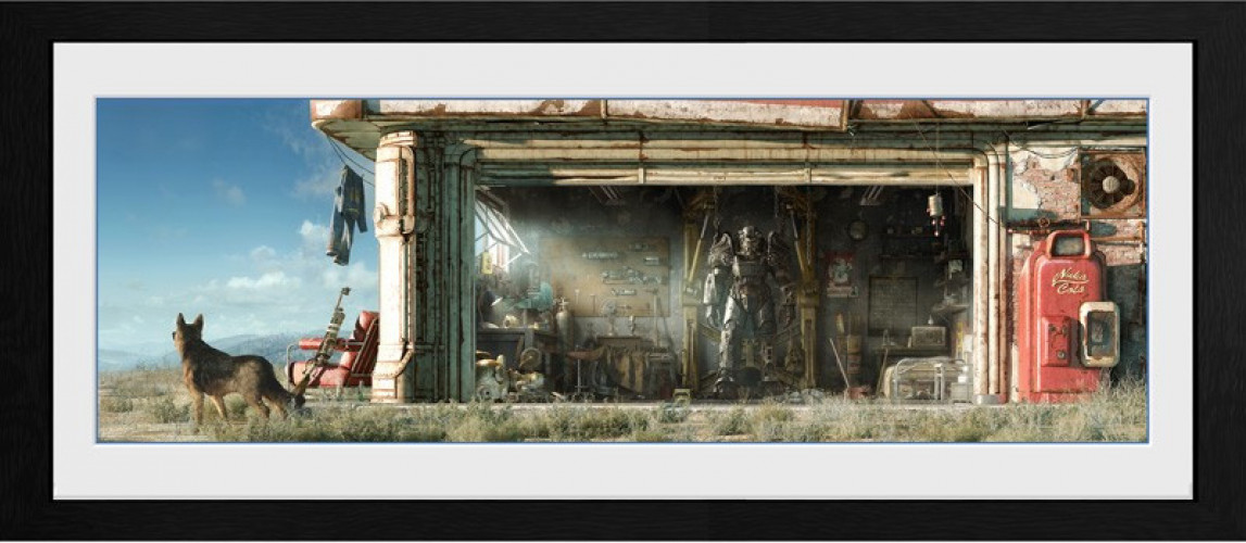Fallout Framed Print - Garage (30x76cm)