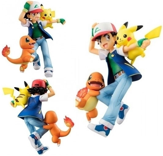 Image of Pokemon Figure Set - Ash Pikachu and Charmander