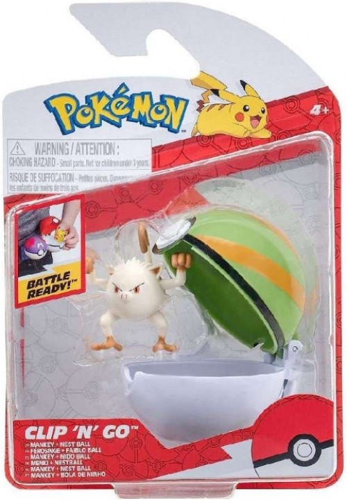Pokémon - Speelfiguur - Clip 'N' Go - Mankey
