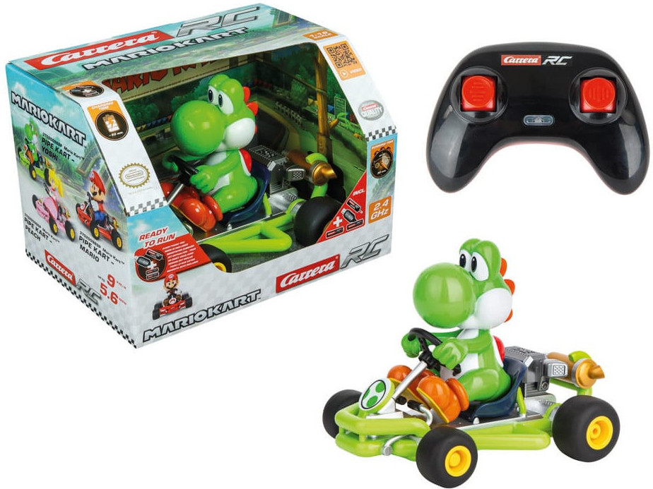 Super Mario Kart 1/18 RC Car - Pipe Kart Yoshi afbeelding