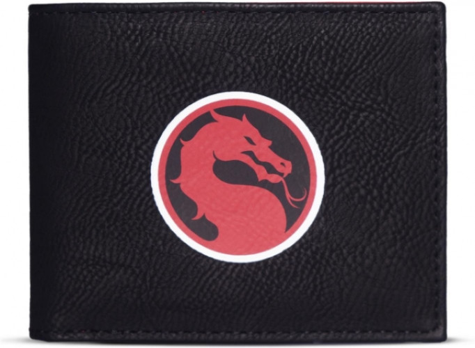 Mortal Kombat Bifold portemonnee Dragon Logo Zwart