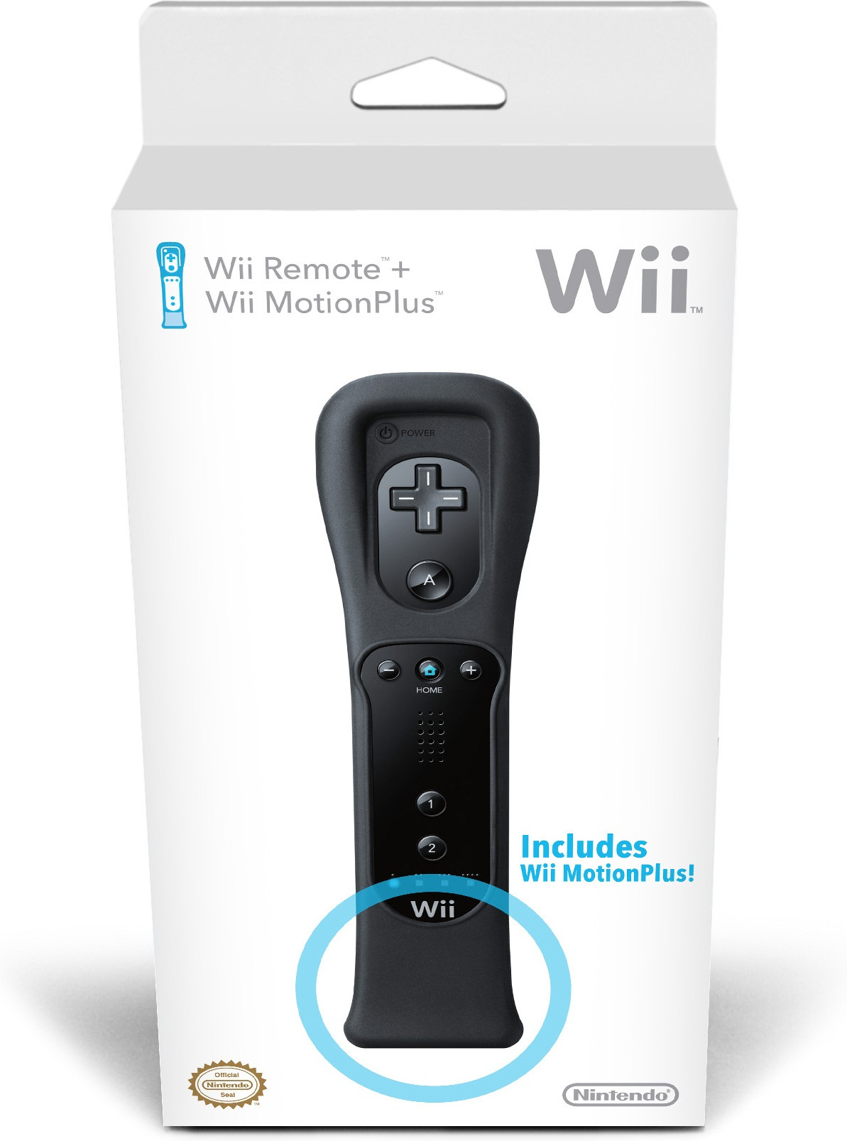 Wii Remote (Black) + Motion Plus (boxed)