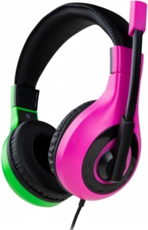 Big Ben Wired Stereo Headset - Pink + Green