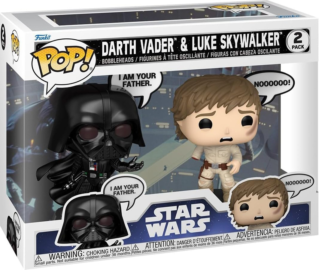 Star Wars Funko Pop Vinyl 2-Pack: Vader & Luke afbeelding