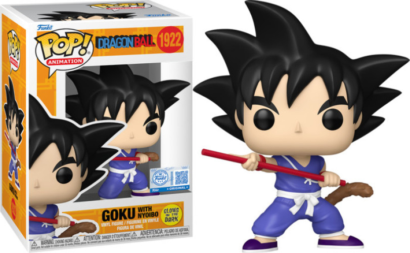 Dragon Ball Funko Pop Vinyl: Goku with Nyoibo (Glow in the Dark) afbeelding