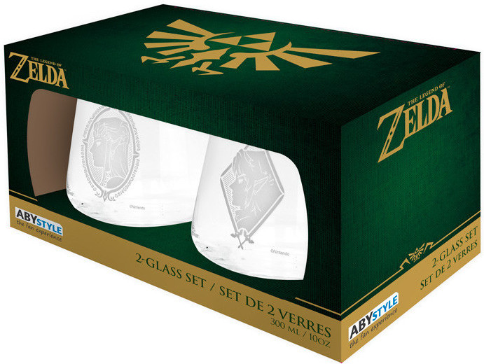 Abystyle Legend of Zelda 2 Glass Set - Zelda & Link