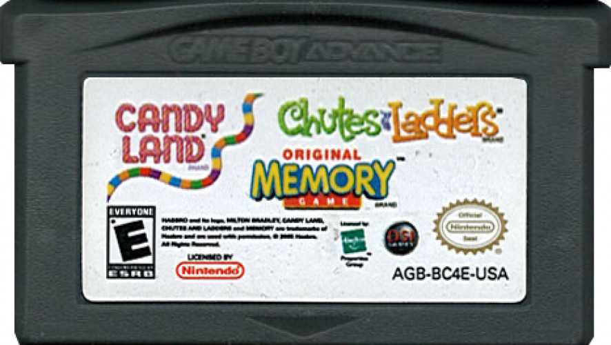 CandyLand / Chutes & Ladders / Original Memory Game (losse cassette)