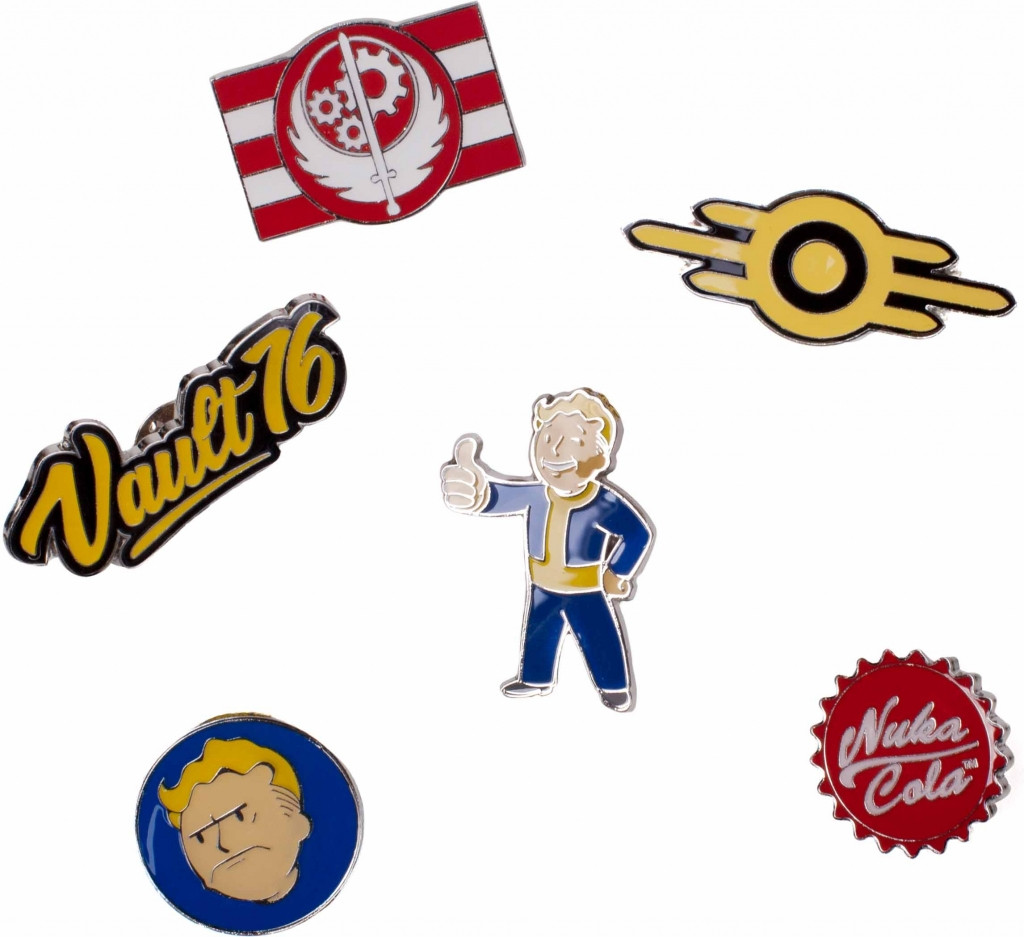 Fallout 76 - Set Of 6 Metal Pins