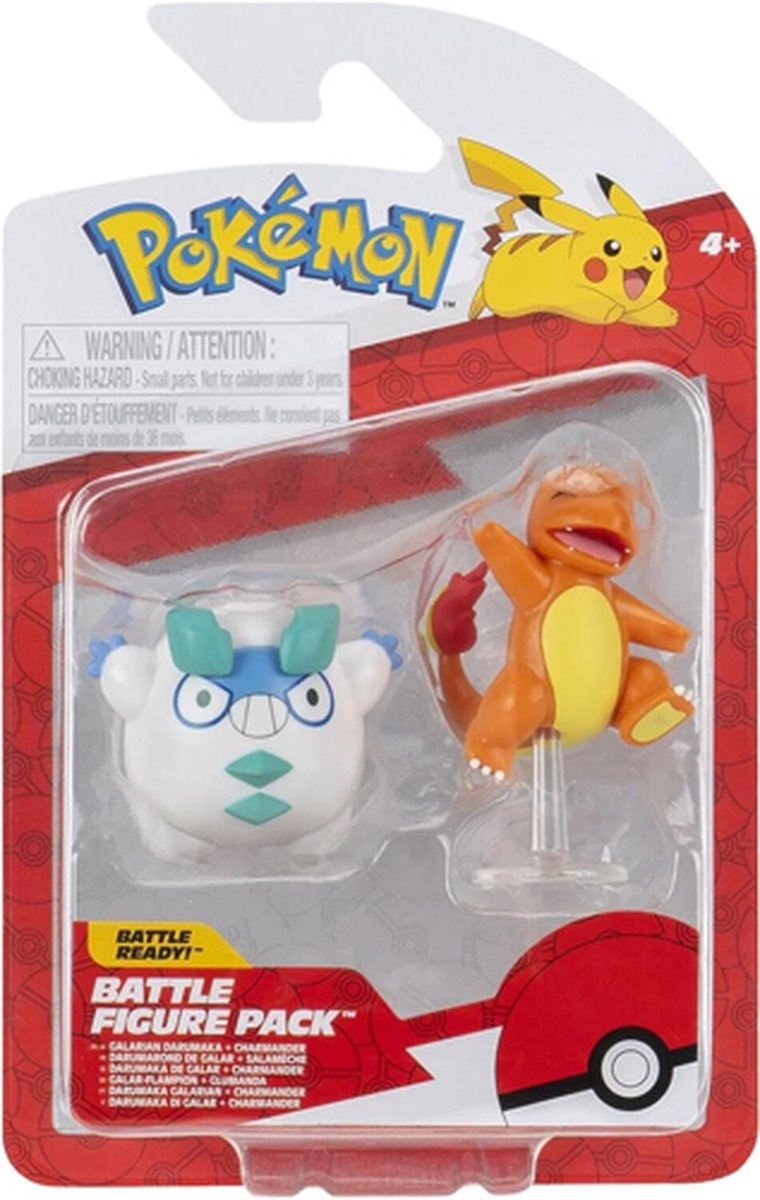 Pokemon Battle Figure Pack - Galarian Darumaka & Charmander afbeelding
