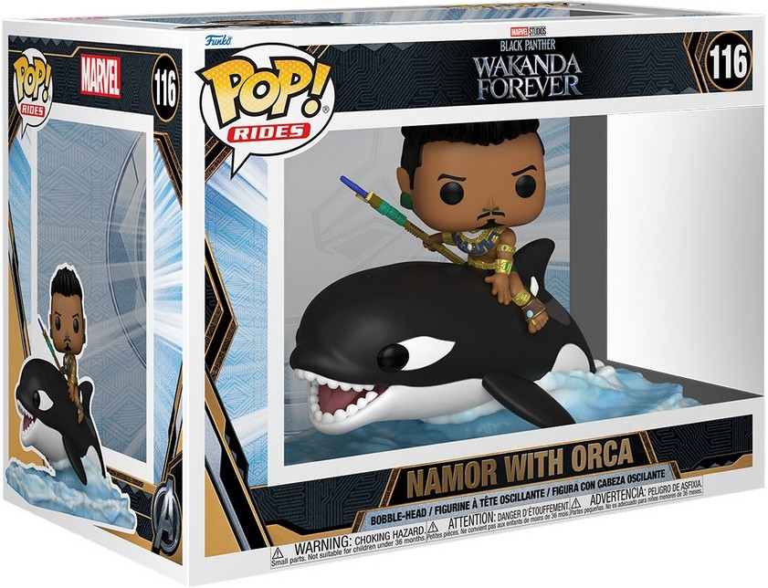 Black Panther Wakanda Forever Funko Pop Vinyl: Namor with Orca afbeelding